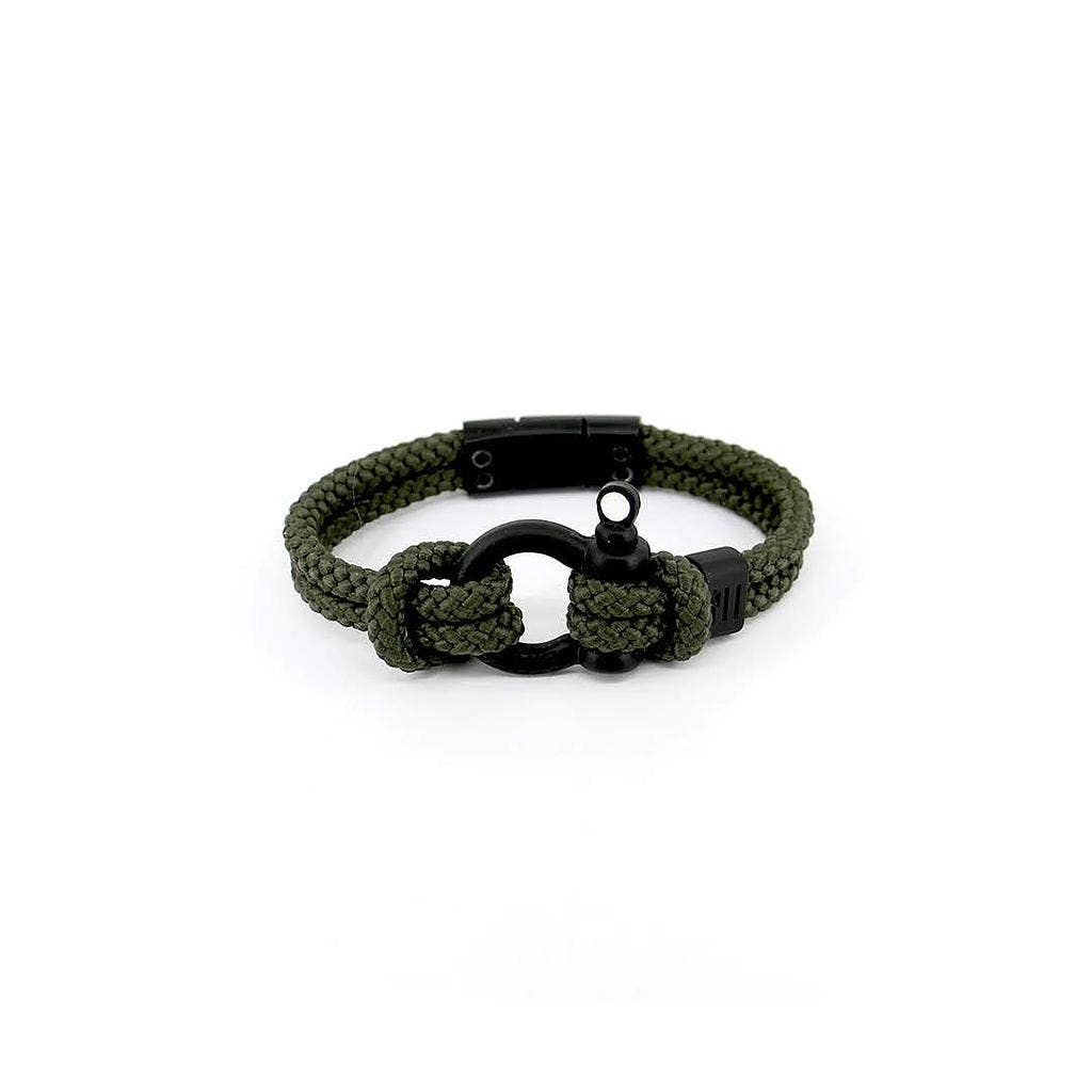 Être - Bracelets & Accessories - Vendita all'ingrosso Bracciale in tessuto/intrecciato - Bracciale da uomo | Poseidon - vert notte0