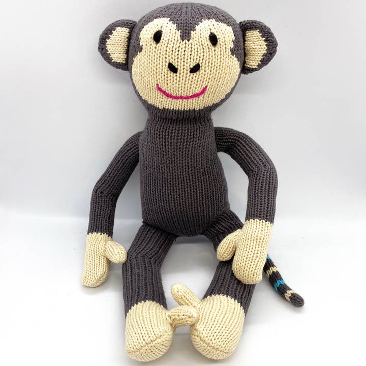 Loralin Design – Boneca - Crianças por atacado – Bonecas de malha Loralin de macaco cinza