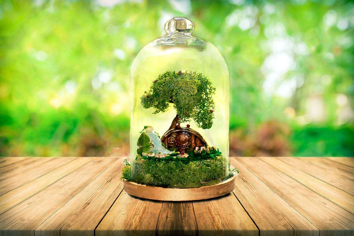 Rishstudio - Wholesale Terrarium - Hobbit House terrarium | Moss terrarium | RishStudio