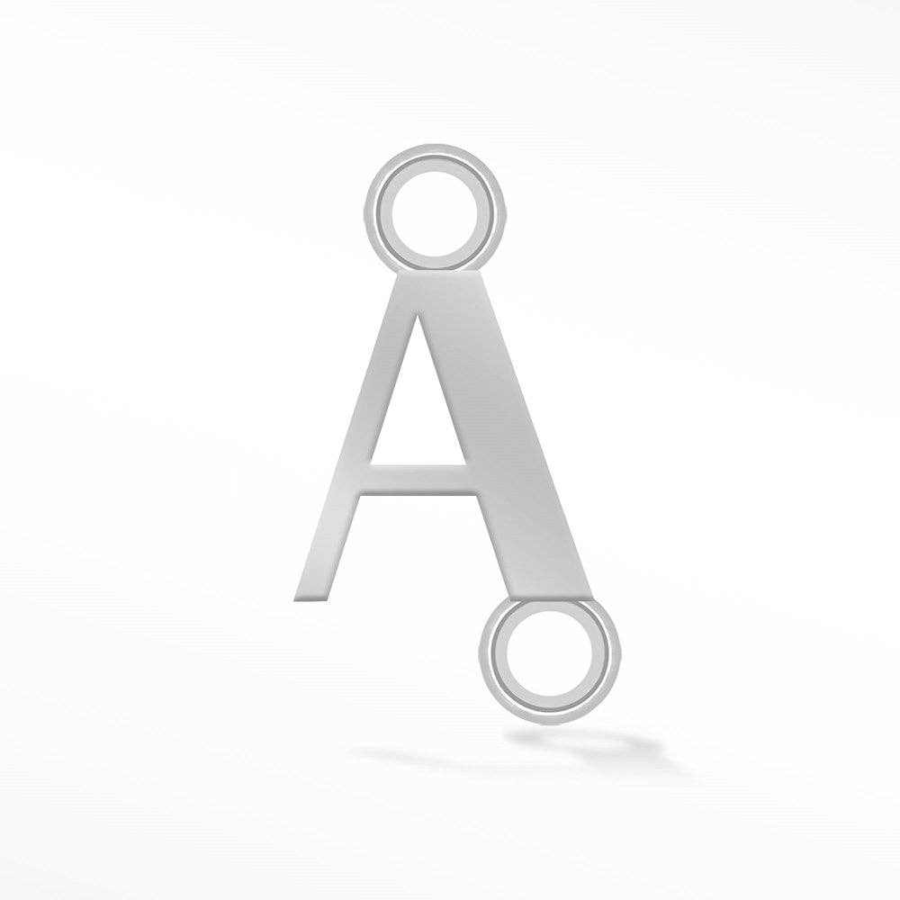 Nina Wynn Pro Shop - Wholesale Individual Charm/Pendant - Wholesale Initial 5mm Sideways Silver Connectors for Permanent Jewelry2