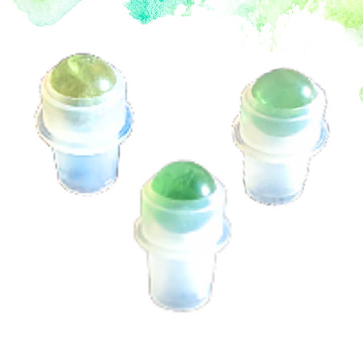 Essential Wellness - Body, Mind, Spirit - Wholesale Essential Oil Roll-On - GREEN FLUORITE Gemstone Rollerball Inserts0