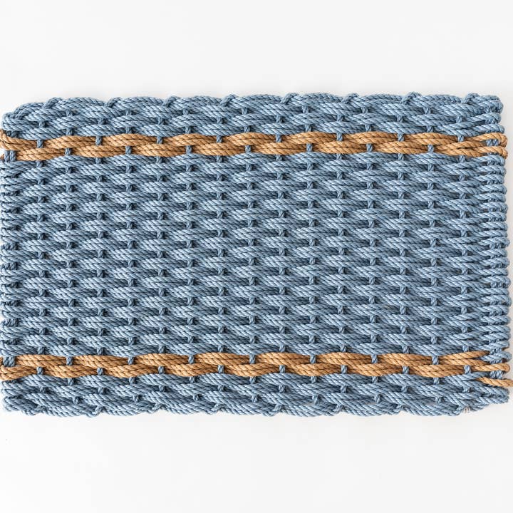 Glacier Bay w/ 2 Wheat Stripes Doormat for wholesale by The Rope Co.