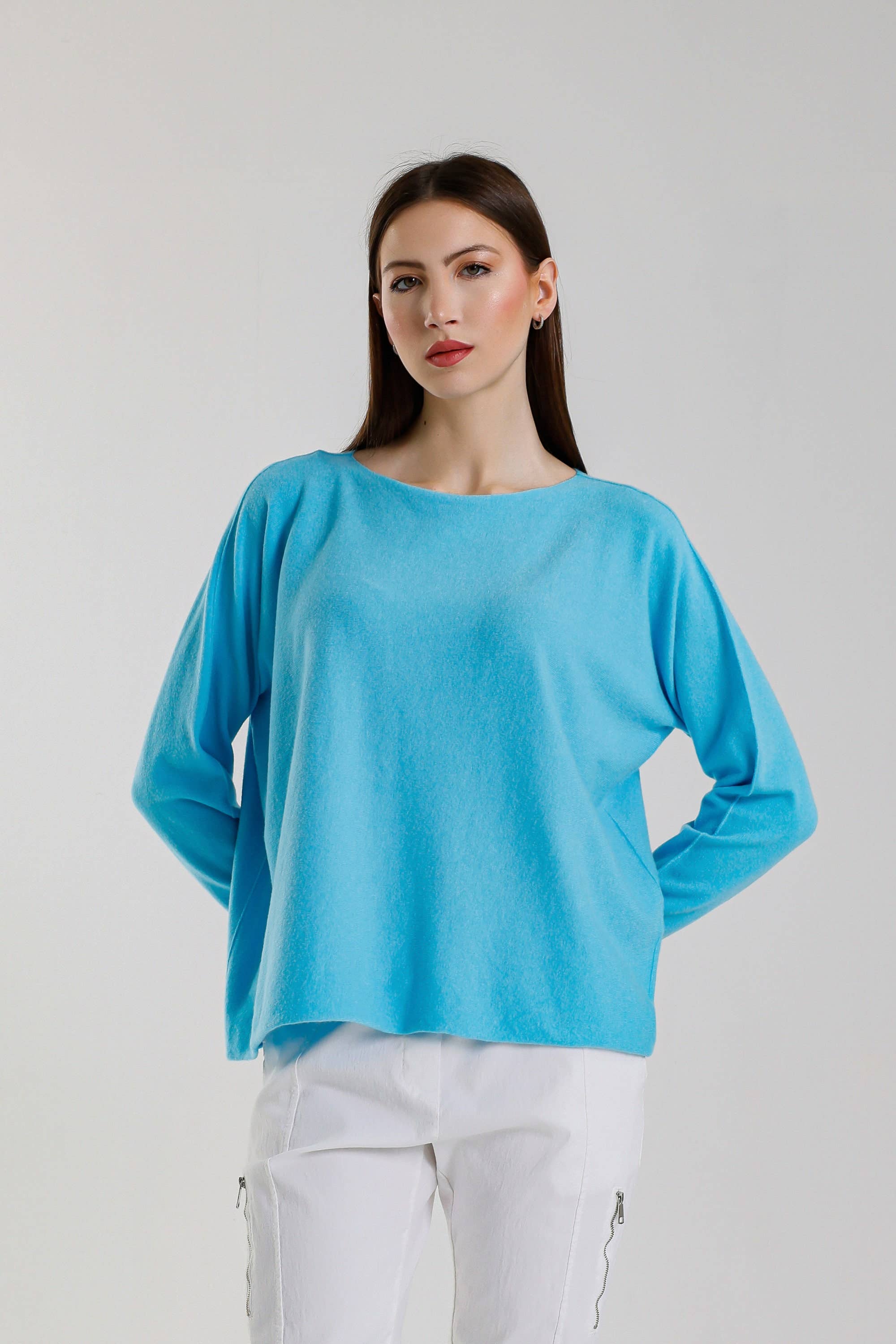 TINA Stephens Italy/Tees By Tina - Wholesale Knit Sweater - Women's - Laurin Seriously Soft Jewel Neck Sweater (BLS425)45