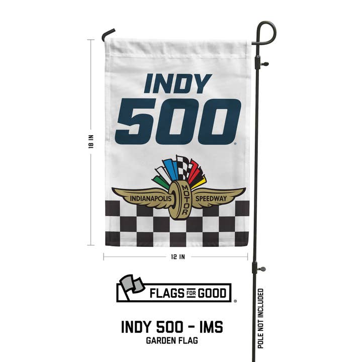 Flags For Good - Wholesale Flag - "Indy 500" Indianapolis Motor Speedway® Checkered Garden Flag