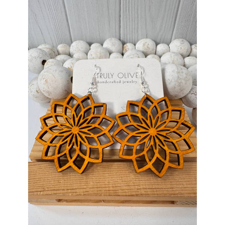 Natural Wood Mandala Earrings and other Purchase Wholesale olives online. Free Returns & Net 60 Terms on Faire trending on Faire.