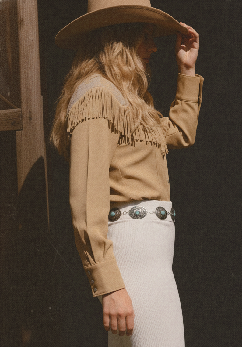 Argento Cintura western in catena con conchos in argento e turchese in vendita all'ingrosso su Faire2