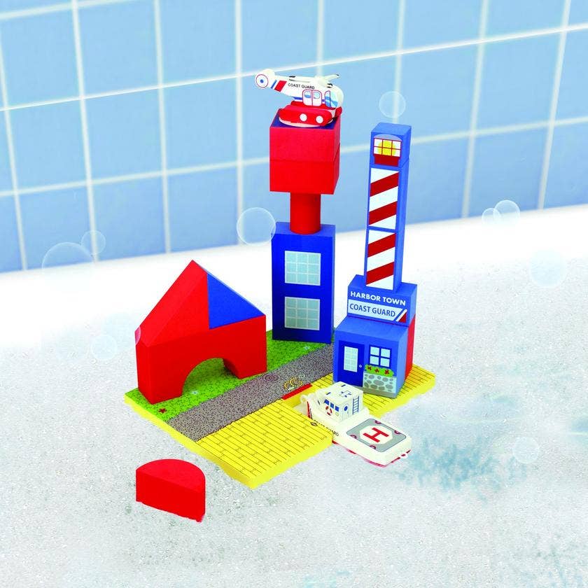 Just Think Toys - Wholesale Toy Set - Kids - BathBlocks Floating Coast Guard Set4
