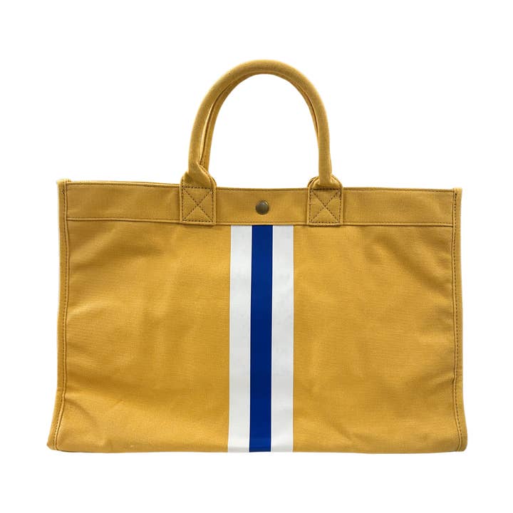 Stripe Canvas Tote- Yellow for wholesale by Cthru Purses