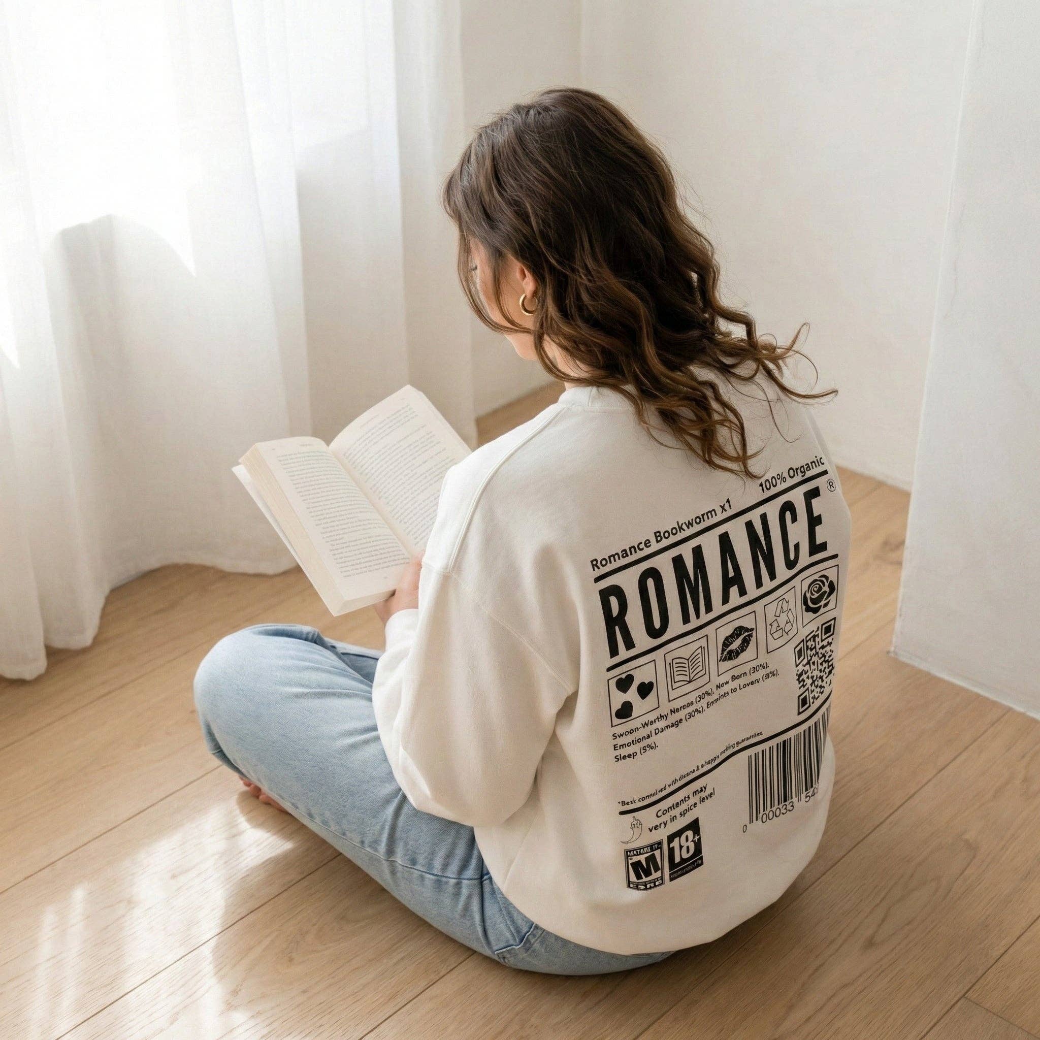 MagicMerchEmporium - Vente Sweat-shirt à imprimés – unisexe - Sweat-shirt ROMANCE BOOKWORM6
