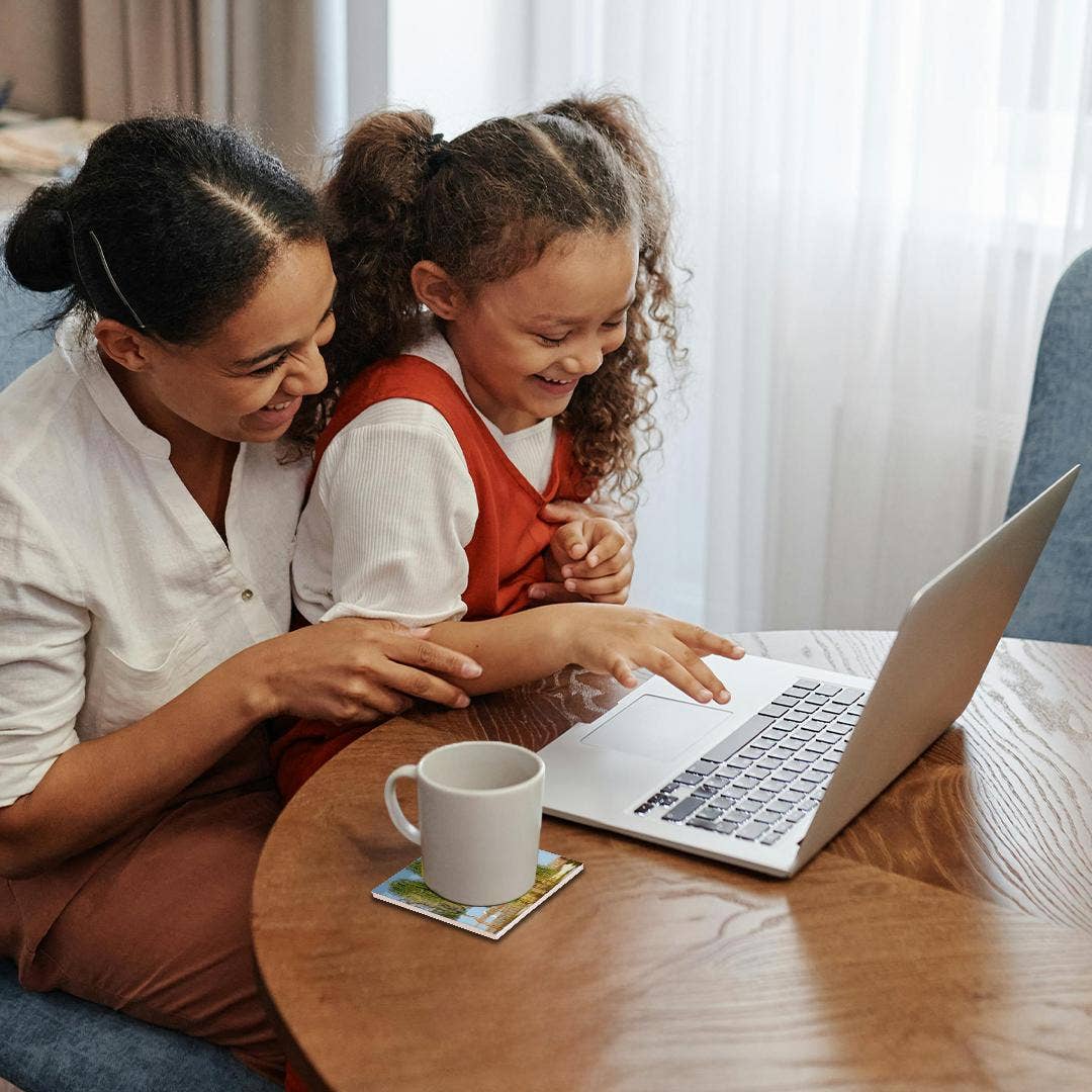 3dRose - Wholesale Coasters - 3dRose, Image of Pony Tail Palms Reflect In Water, Coaster1