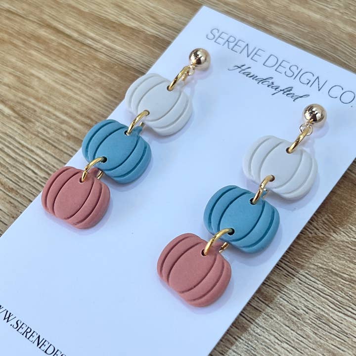 Serene Design Co. - Wholesale Dangle Earrings - Pumpkin Trio Dangles1