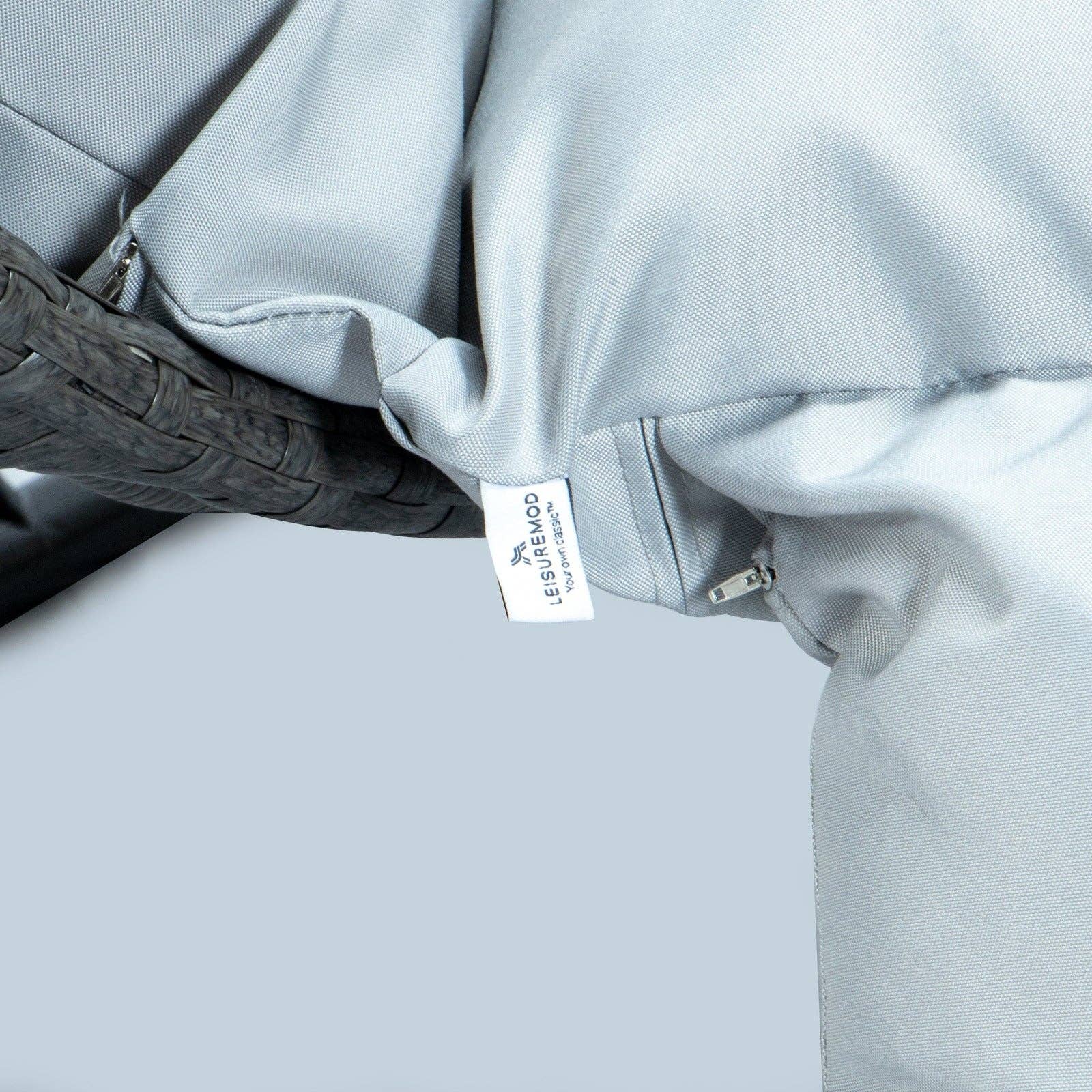 LeisureMod - Wholesale Egg Chair - Modern Charcoal Wicker Hanging Double Seater Egg Swing Chair84