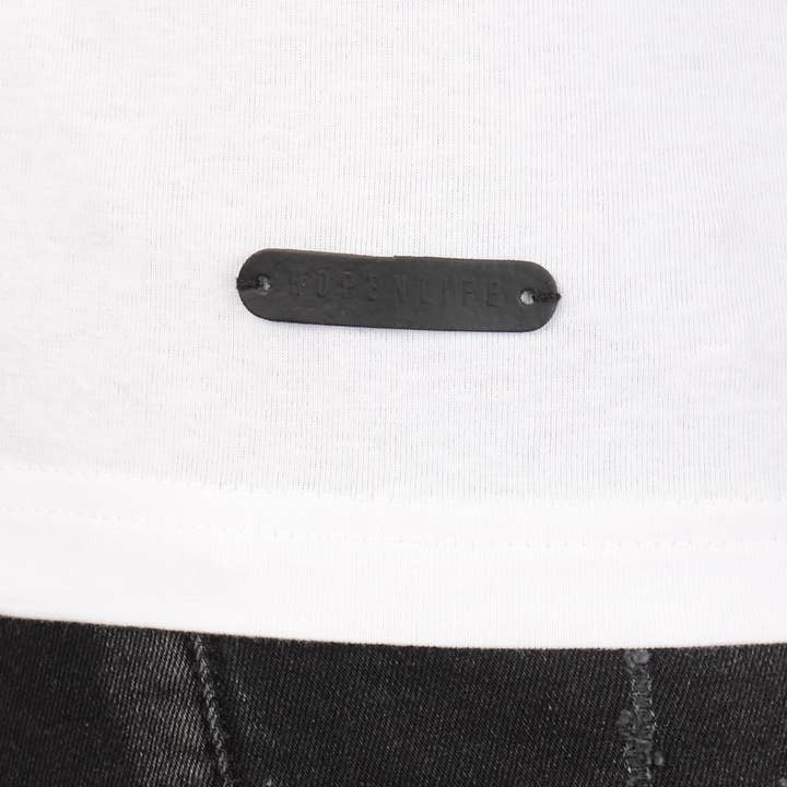 WHITE Plain round neck T-shirt LAXUS-WHITE for wholesale on Faire4