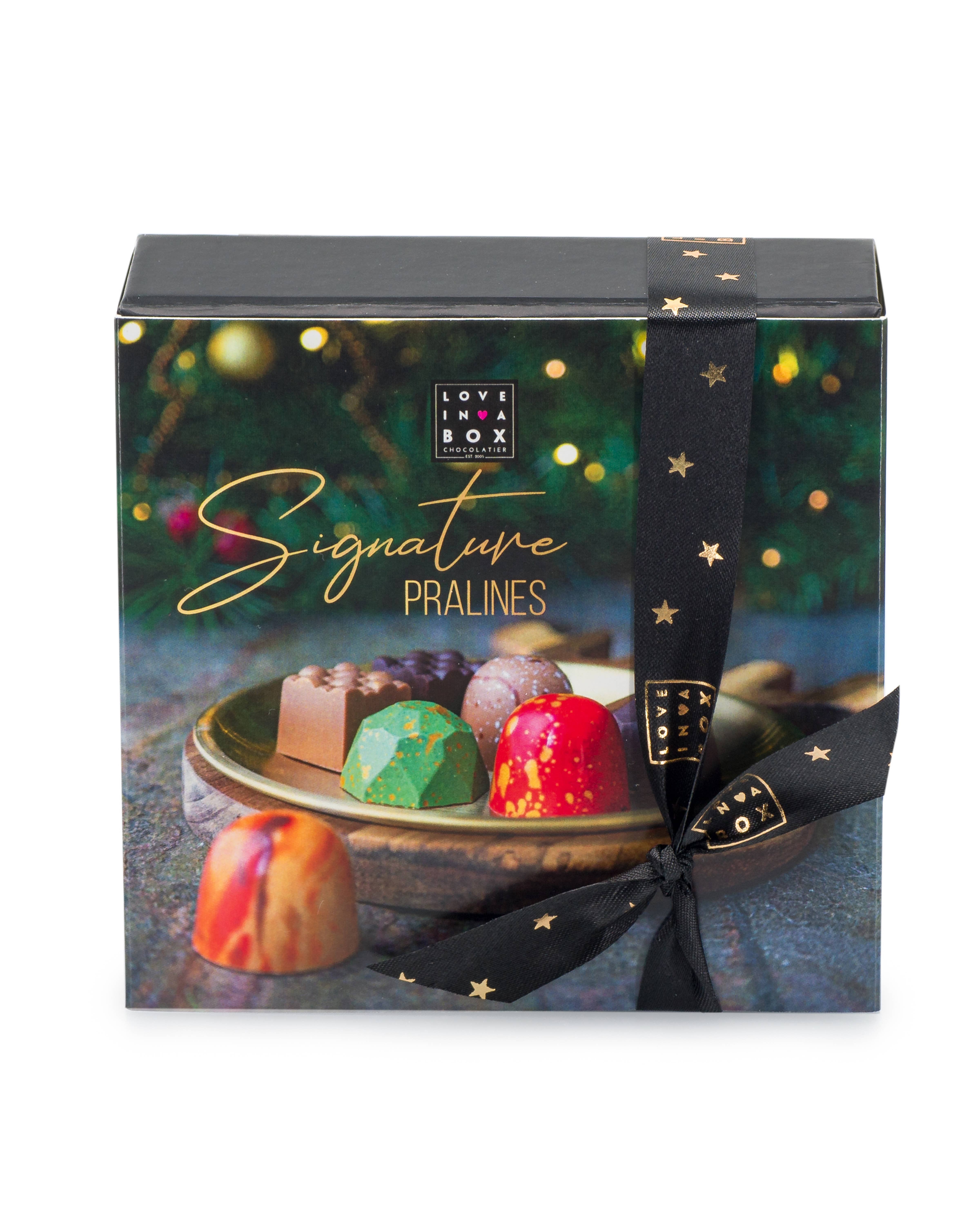 Love in a Box Chocolatier – wholesale Chokladkartong – Julens lyxchoklad Signaturkollektion 9 bitar1