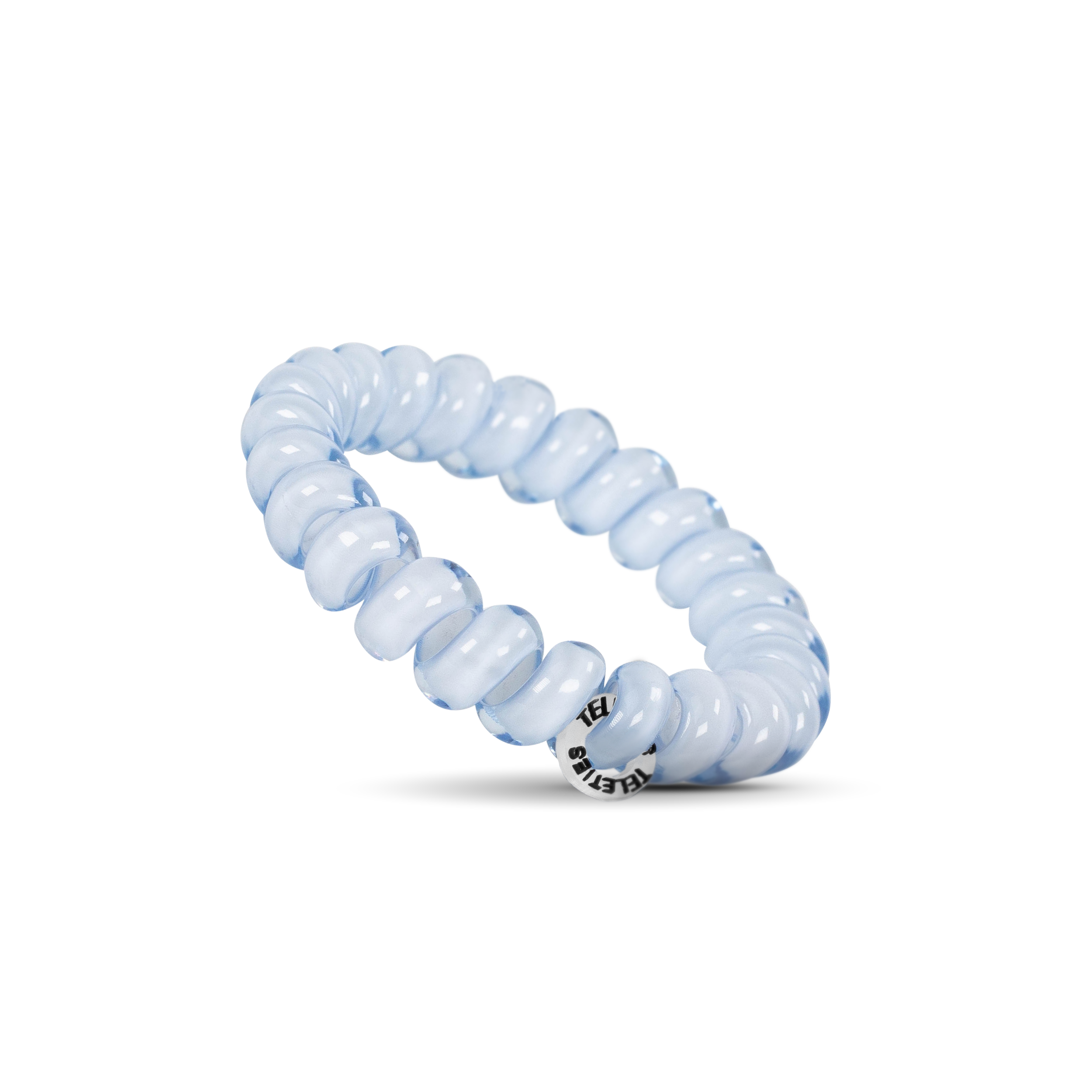 TELETIES - Wholesale Hair Tie - Spiral Hair Coils | Large | Washed Denim Hair Ties1