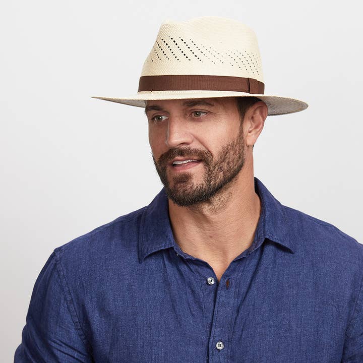 Genuine Vented Panama Straw Fedora Hat - Style Tulum and other Purchase Wholesale tula. Free Returns & Net 60 Terms on Faire trending on Faire.