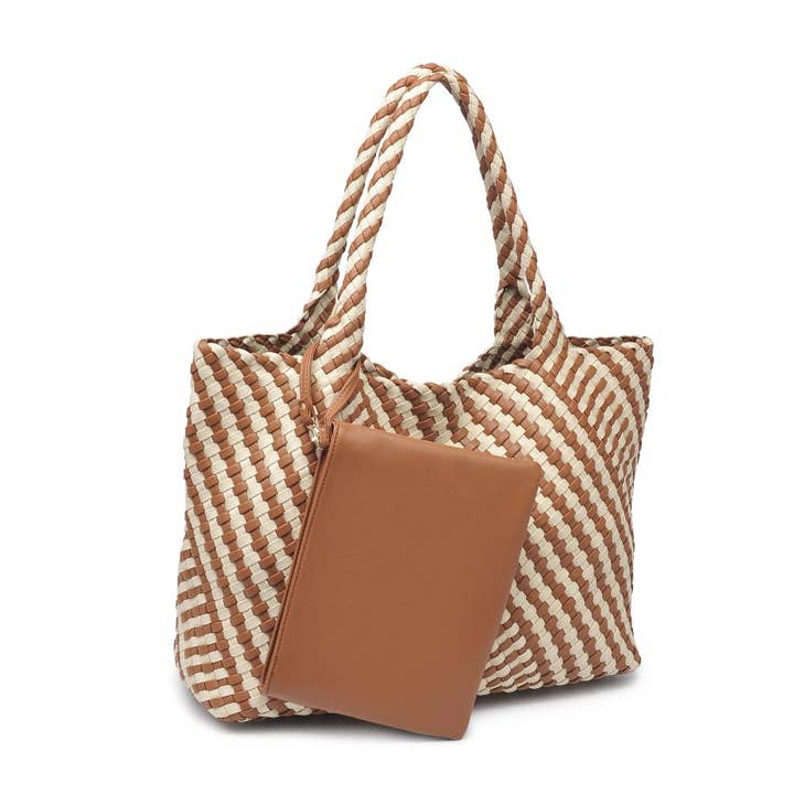 Moda Luxe - Wholesale Tote Bag - Women's - Solana Woven Tote