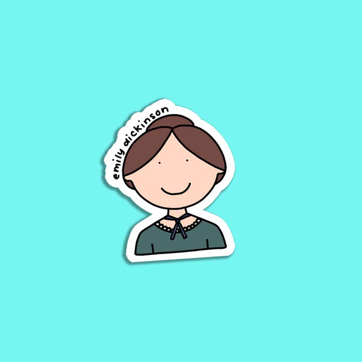 Emily Dickinson 3" Vinyl Laptop Sticker for wholesale by Feminist Doodles