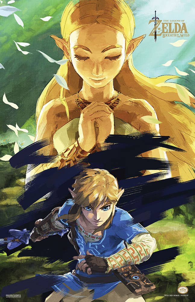 Pyramid America - Wholesale Poster - Zelda - BotW - Zelda & Link 11x17 Bag and Boarded Poster0