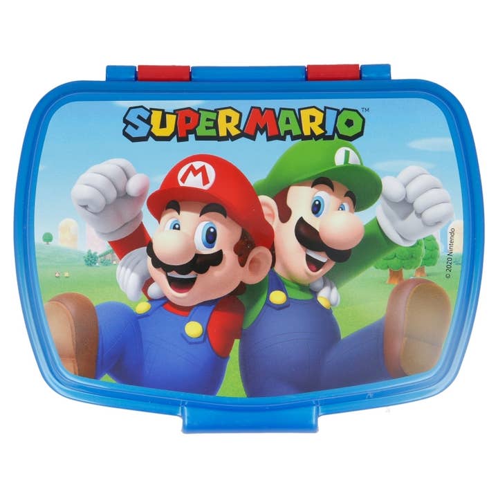 Stor - Wholesale Lunch Bag/Box - Kids - Stor Rectangular Sandwich Box Super Mario1