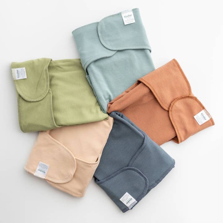 Bambusviskose og bomuldslycra strækbar pre-flad ble for engroshandel hos Kinder Cloth Diaper Co.