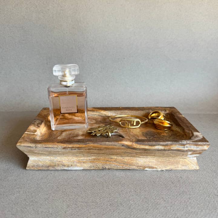 SAÉA - Wholesale Decorative Tray - Rectangular Stone Vanity Tray/Catchall Dish | SAÉA0