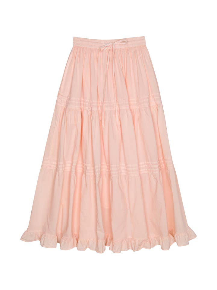 The Emmeline Prairie Skirt - Pale Cantaloupe for wholesale by J. Marin Co.