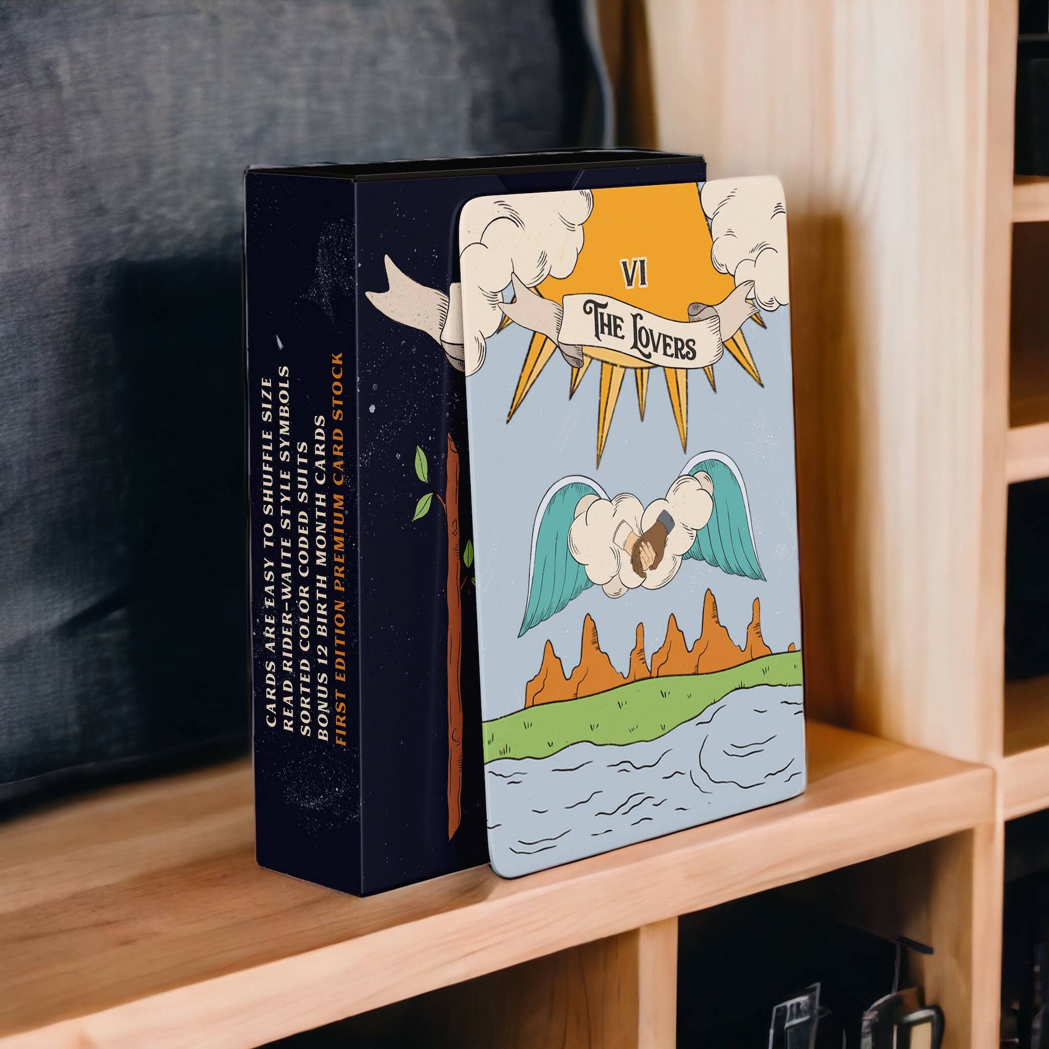 Dio Candle Company - Vente Cartes de tarot - Jeu de tarot Rider Waite - Costumes codés par couleur au format poker8