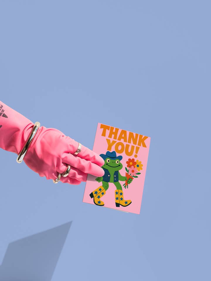 Froggy Says Thank You Card for wholesale by Soko Says