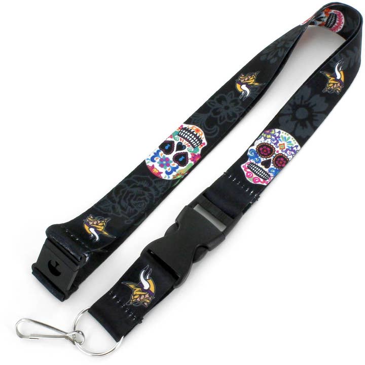 NFL Minnesota Vikings Sugar Skull Lanyard for wholesale by Aminco USA
