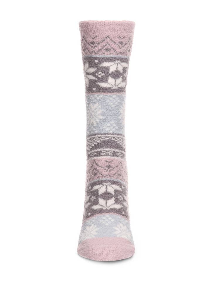 Infinity Classics International Inc. - Wholesale Socks - Women's - Snowflake Fair Isle Super Soft Cozy Crew Sock