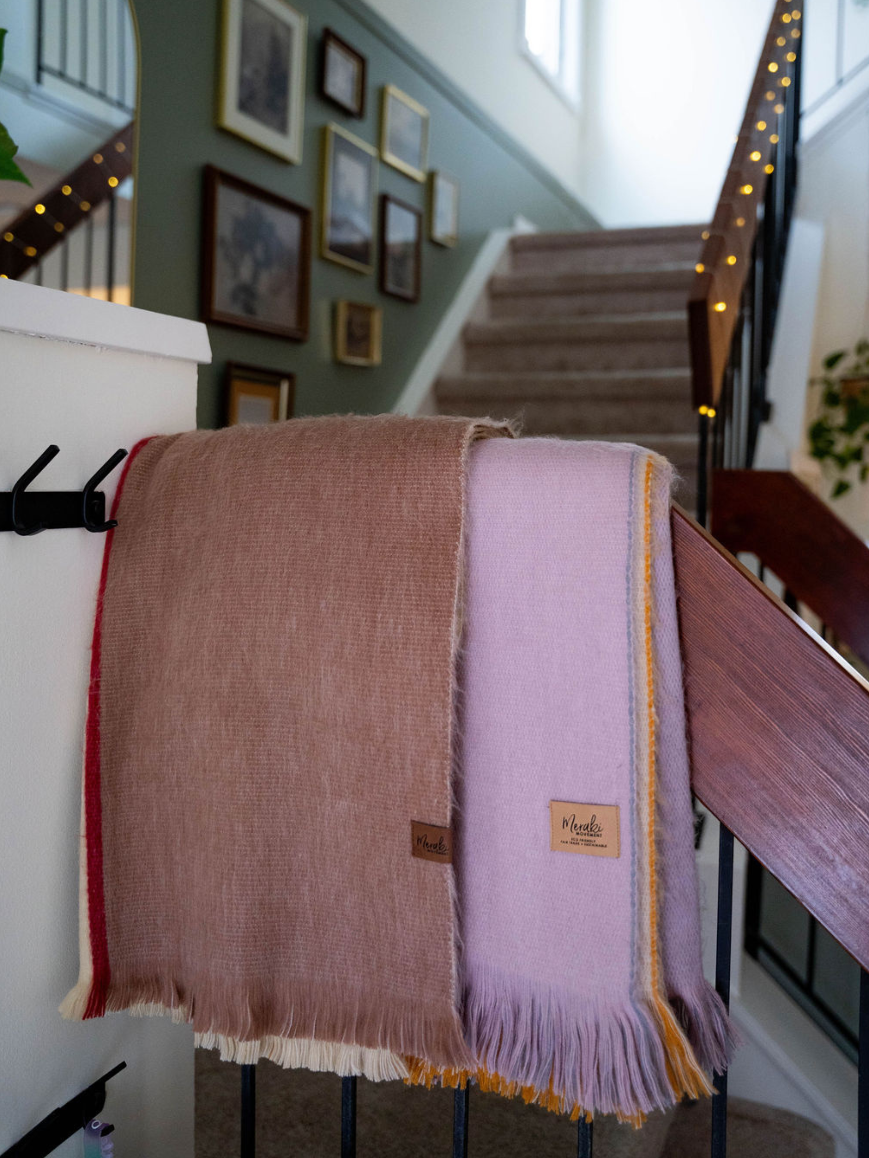 Meraki Movement - Wholesale Scarf - Unisex - Crimson Sand Fusion Alpaca Blanket Scarf8