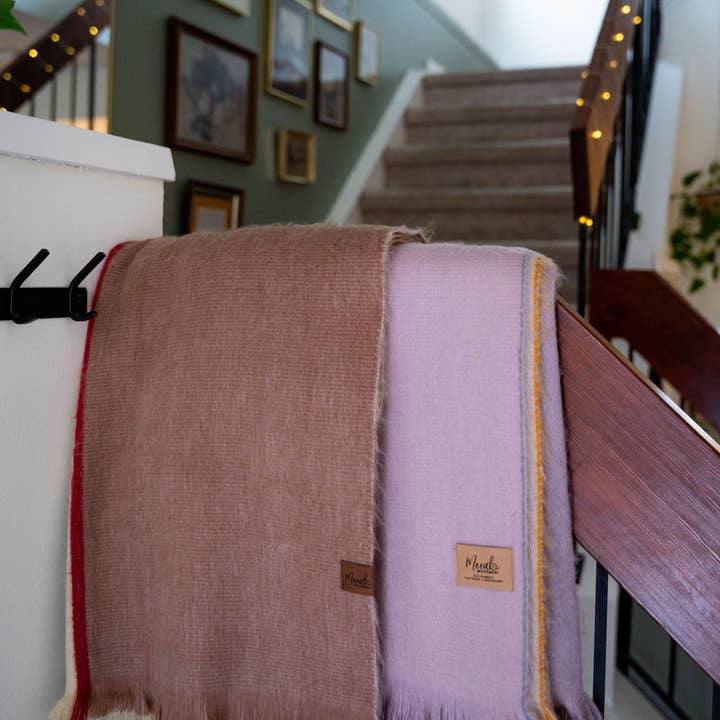 Meraki Movement - Wholesale Scarf - Unisex - Crimson Sand Fusion Alpaca Blanket Scarf8