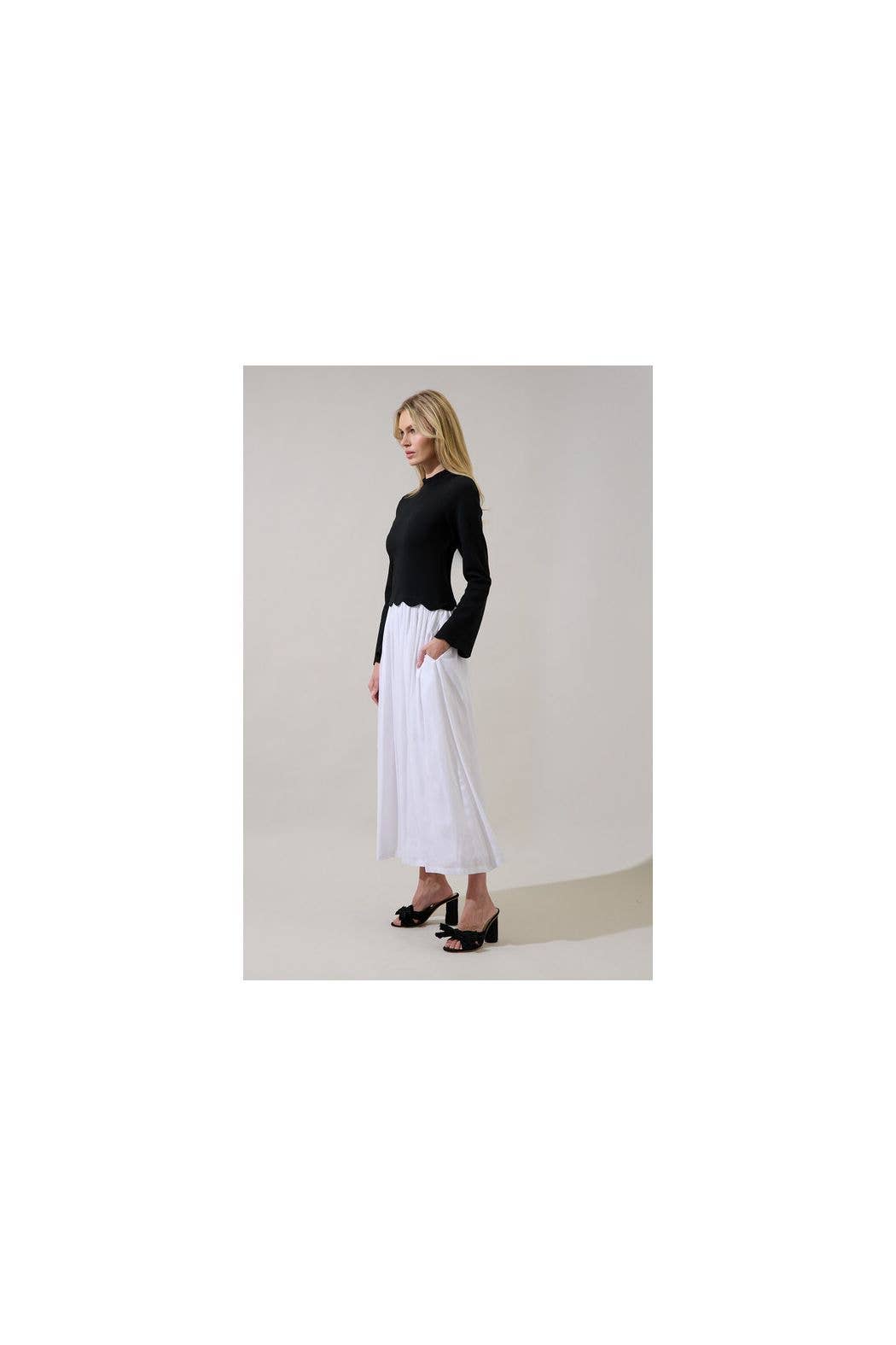 Sugarlips – wholesale Klänning - Dam – Zenie Färgblock Midi Klänning7