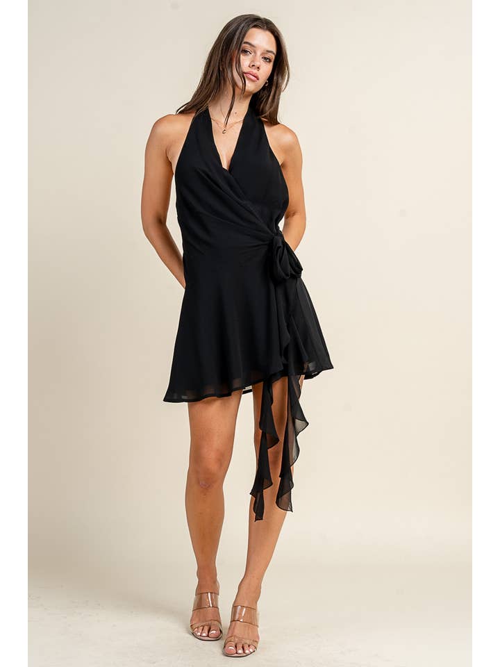 PRIVY - Wholesale Dress - Women's - BD13069E_DROP WAIST WRAP HALTER DRESS5