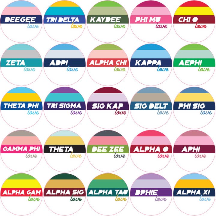 Sarahndipity Shop - Wholesale Car Coaster - Women's - Sorority Car Coasters - Choose Your Design/Pattern11