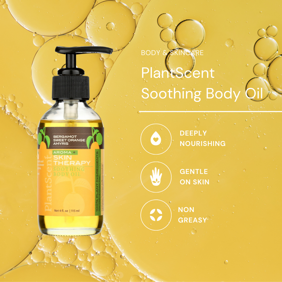 SunLeaf Naturals - Wholesale Bath/Body Oil - Display - PlantScent Soothing Body Oil1