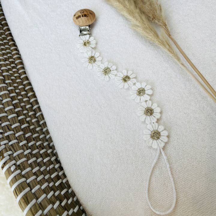 Bibi Kidz - Wholesale Pacifier Clip - Baby - Madelief Silver pacifier clip