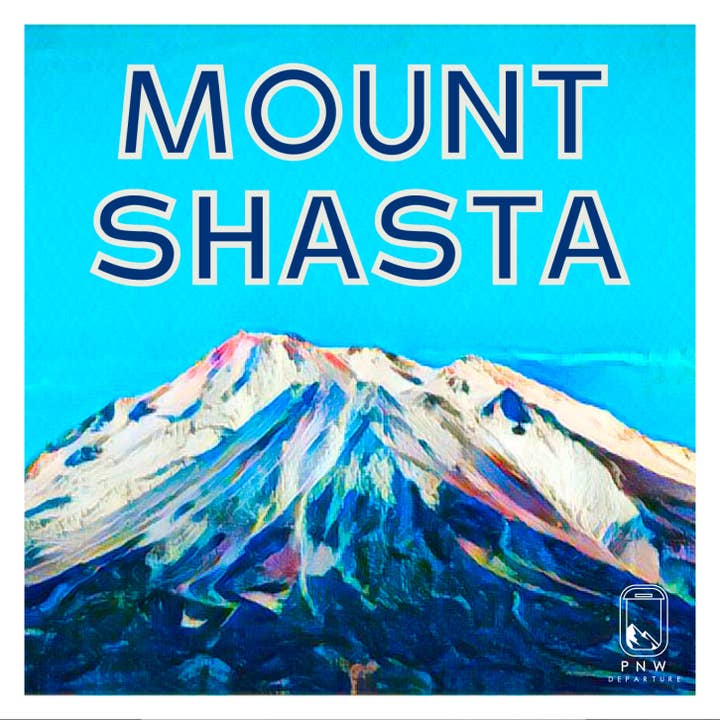 Mount Shasta Sticker for wholesale by PNW Departure