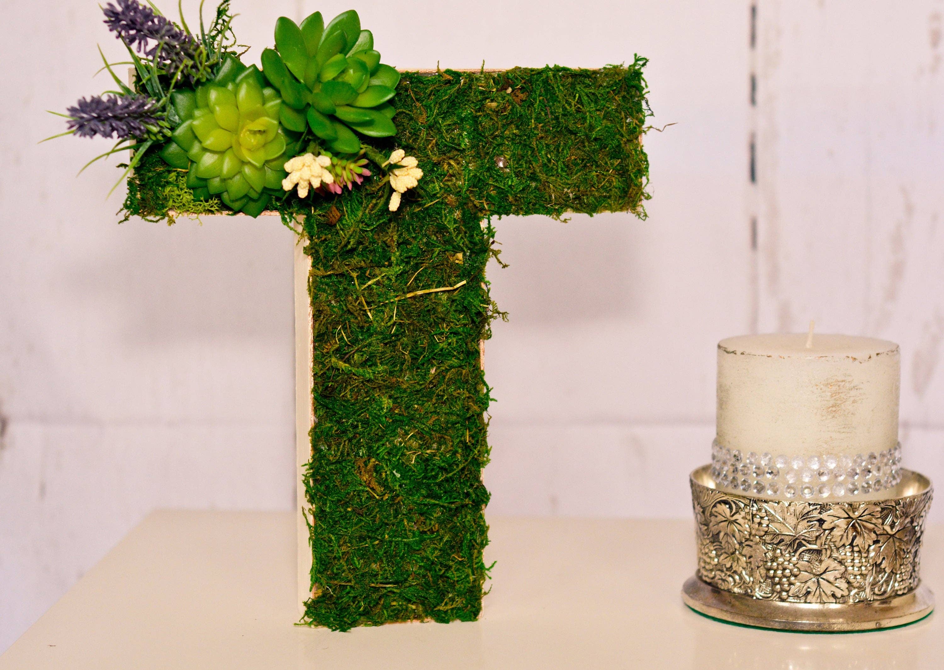Rishstudio - Wholesale Decorative tabletop object - Moss Letters, Custom Moss Letters, Personalised wedding Letters, Moss Art, Moss Logo,Wedding letters,wooden Letters,Christmas Gifts for her,2