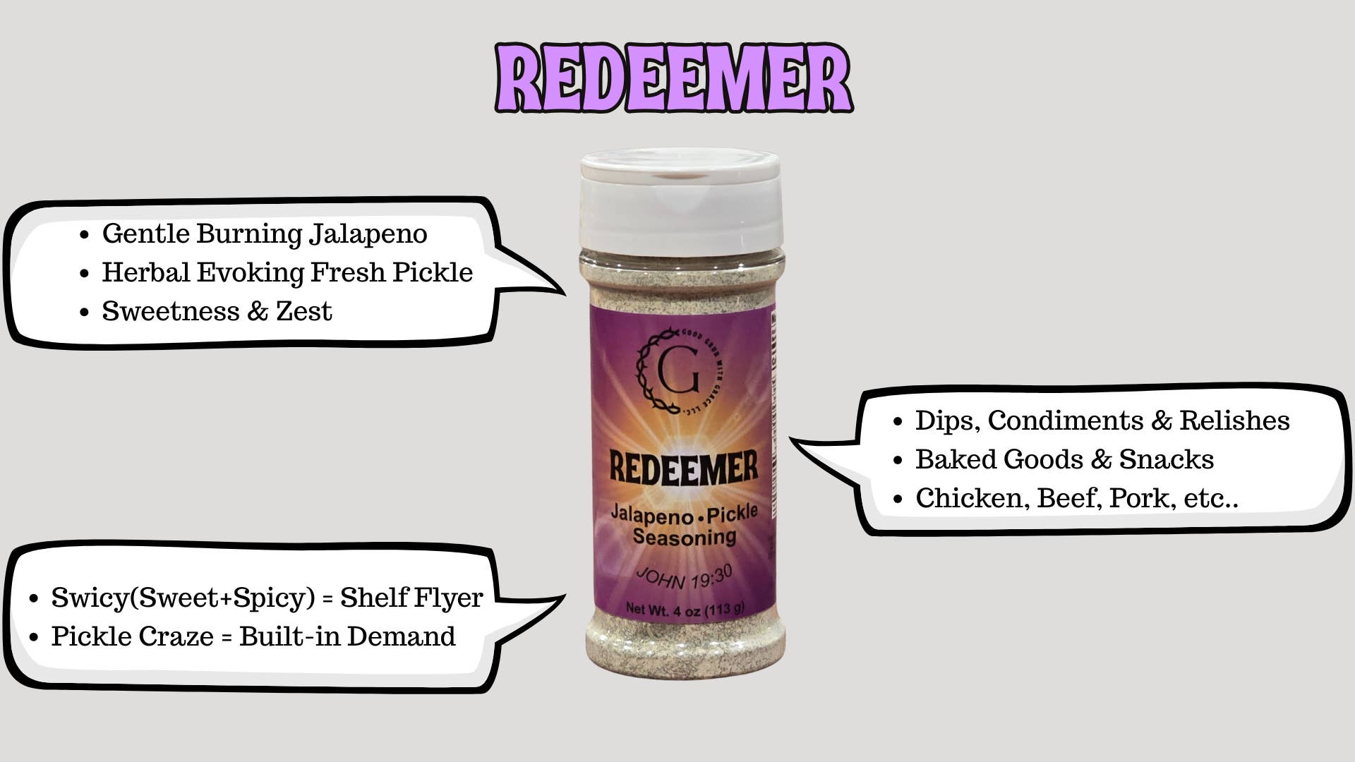 Good Grub with Grace LLC. - Wholesale Dried Spice Mix - Redeemer