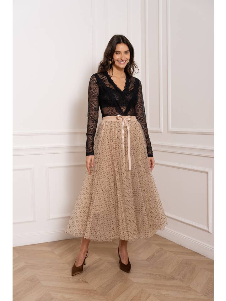CHOKLATE PARIS - Wholesale Skirt - Women's - Aria tulle plumetis skirt - CK08077-3