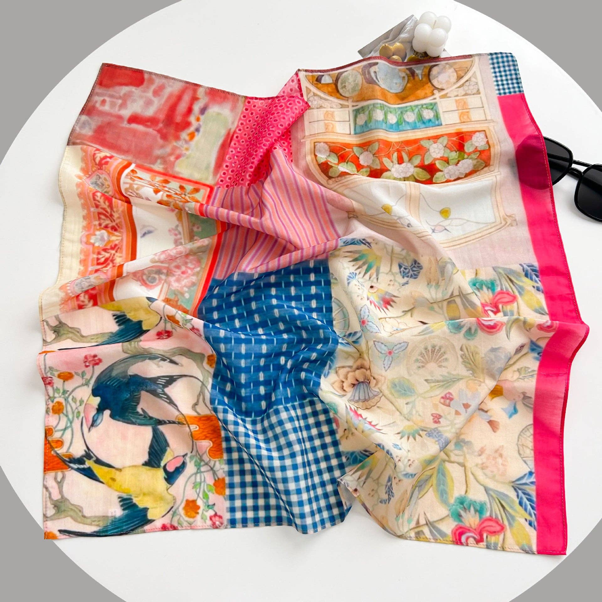 Marayn - Vendita all'ingrosso Sciarpa - Donna - Sciarpa in Misto Seta Leggera Primavera Estate Versatile66