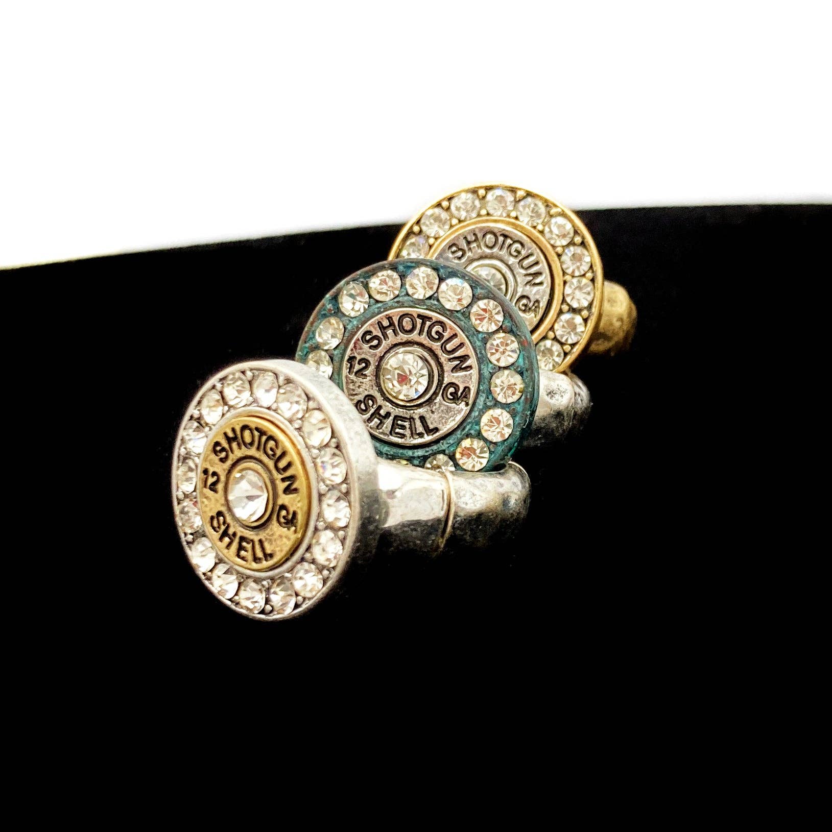 Lunar Deer - Wholesale Cocktail/Statement Ring - 12 GA Shotgun Bullet Shell Rhinestone Stretch Ring1