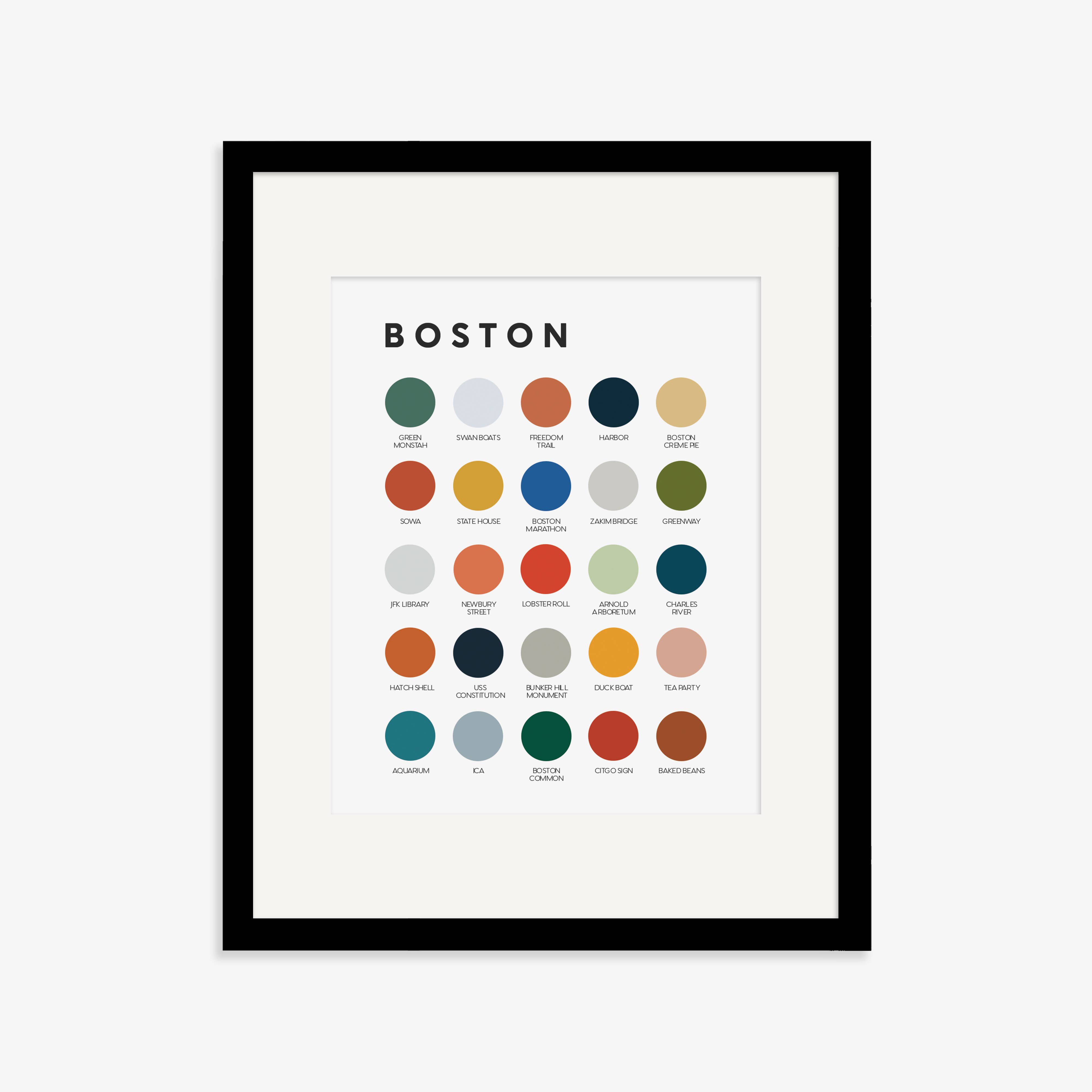 Lunch City Studio - Wholesale Art Print - Boston Color Palette Print2