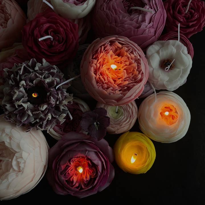 House of Shokunin - Wholesale Novelty Candle - Cake Topper, Home Decorative Candle, Party Candle, Handcrafted Scented Candle, Peony Flower Candle, Floral Gift Candle, Pink Flower Candle9