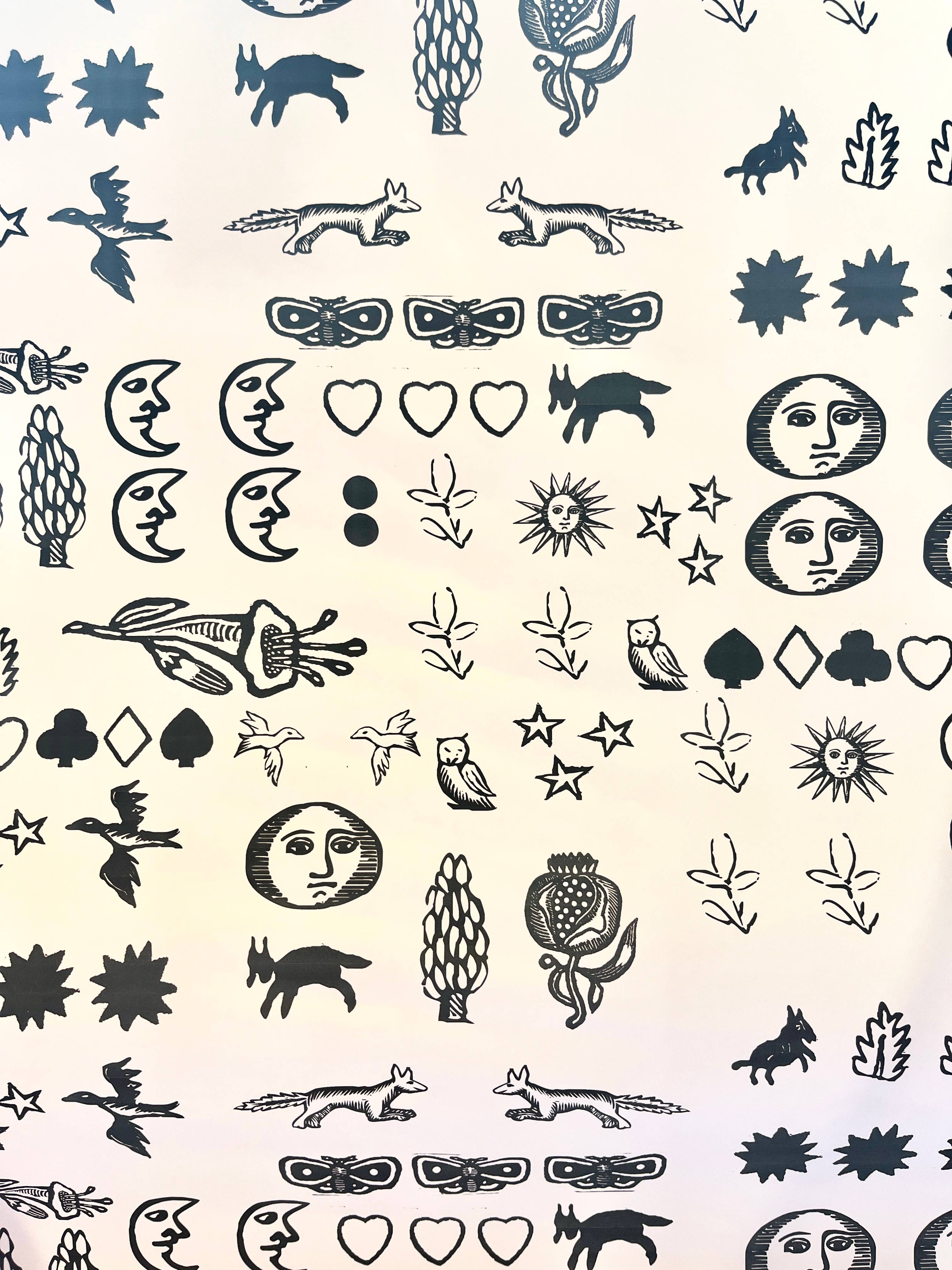 Parcel - Wholesale Flat Wrap - Parcel Artisan Wrapping Paper, Block Print 5