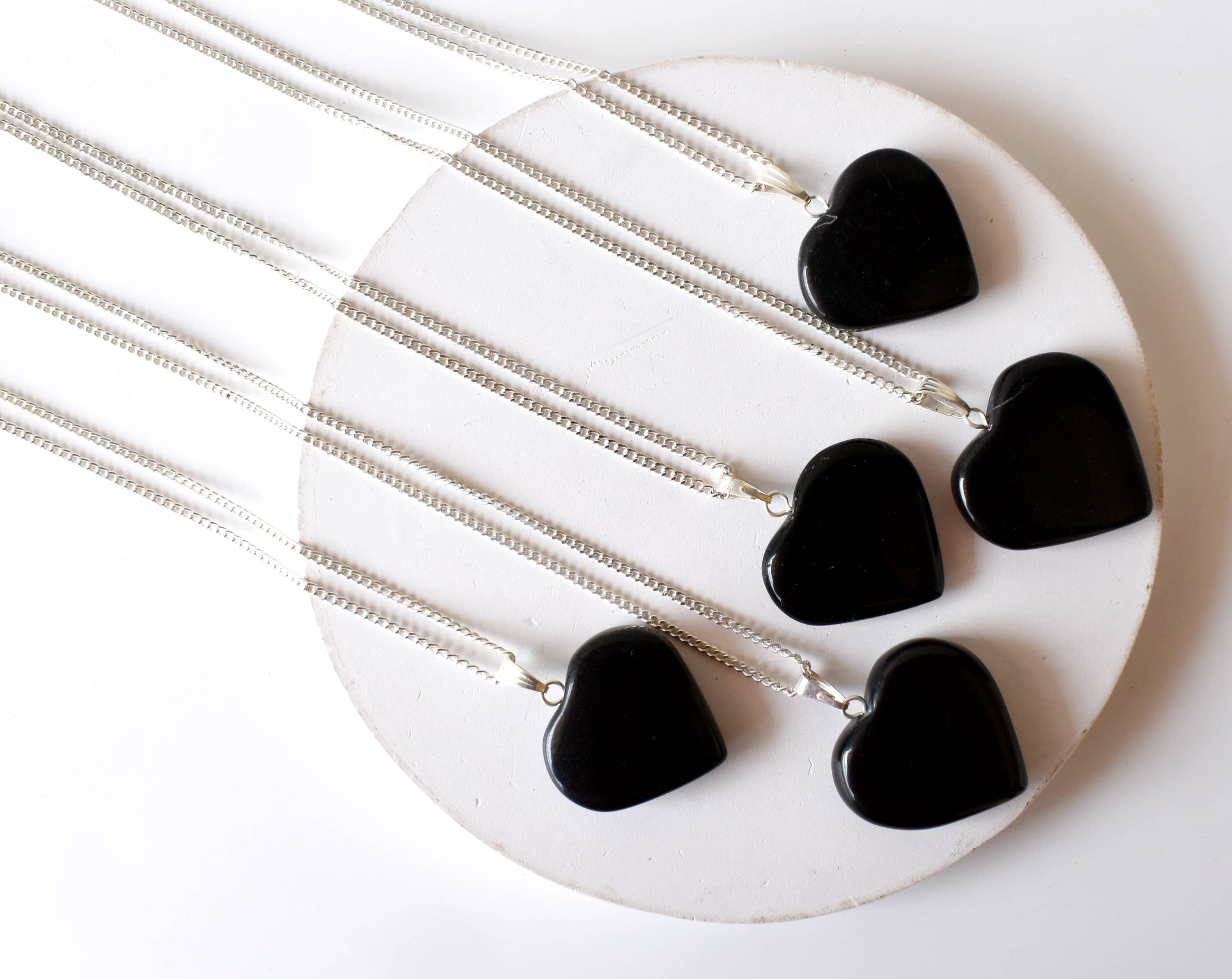 Soothing Crystals – wholesale Pendant/charm necklace – Crystal Heart Pendant | Black Tourmaline | Healing Gemstones4