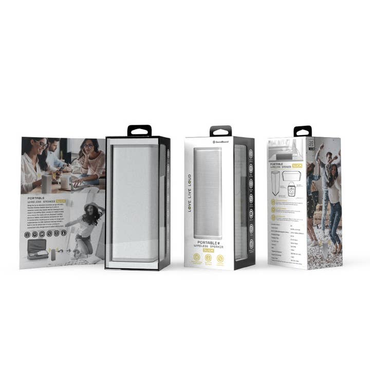 Silber Soundbound Slick Wireless Bluetooth-Lautsprecher Silber für den Großhandel auf Faire