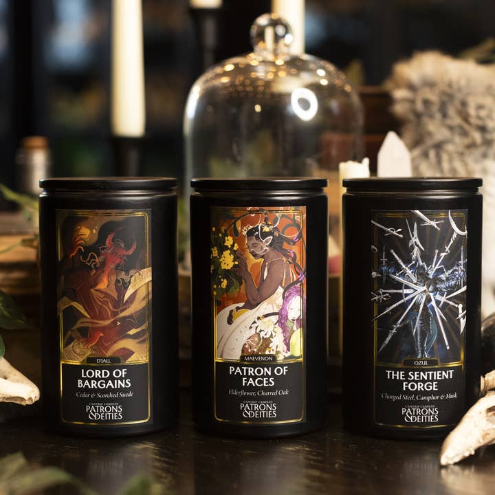 Cantrip Candles - Wholesale Jar/Filled Candle - Patrons & Deities 16oz Variety Crate (Bulk candle rate)6